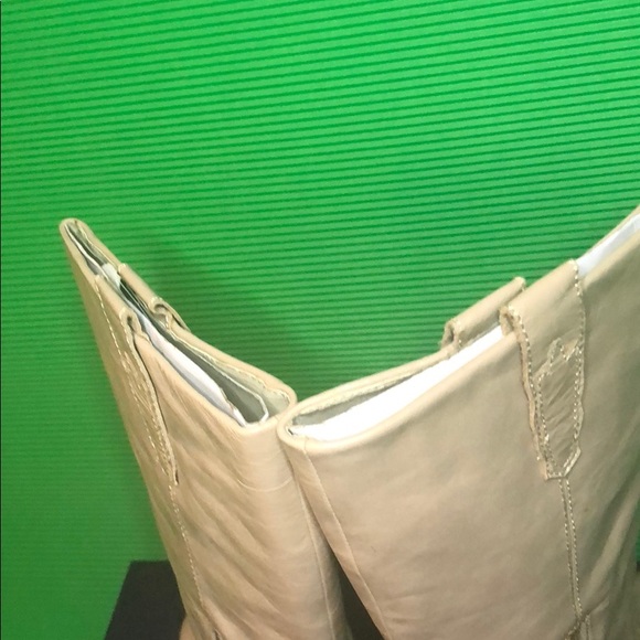 MOJO MOXY OFF WHITE LEATHER BOOTS, SZ 8.5 - Picture 5 of 7